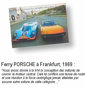 La Porsche 914 et la Porsche 917 cote  cote